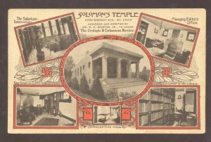 ST. LOUIS MISSOURI SOLOMON'S TEMPLE VINTAGE ADVERTISING POSTCARD MO.