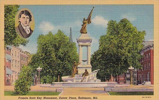 Francis Scott Key Monument Eutaw Place Baltimore Maryland