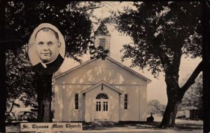 Withamsville Ohio St Thomas More Church Father Heider Real Photo PC AA109740