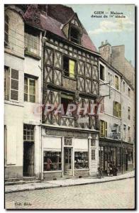 Old Postcard Gien house dating from the 14th Century Patisserie