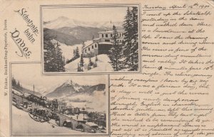 DAVOS, SCHATZALP-BAHN RAILWAY, Switzerland - Vintage POSTCARD