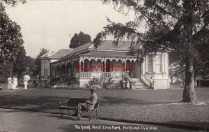 Postcard RPPC Tea Kiosk Point Erin Park Auckland New Zealand