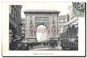 Postcard Old Paris Porte Saint Denis