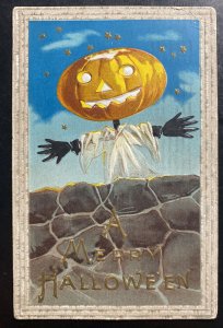 1911 Elizabeth NJ Usa Picture Postcard Cover To Evans Pa A Merry Halloween