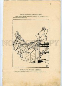 230392 WWI PEM DEATH russian caricature POSTER 1915 year