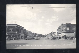 RPPC BROOKINGS SOUTH DAKOTA DOWNTOWN STREET SCENE REAL PHOTO POSTCARD