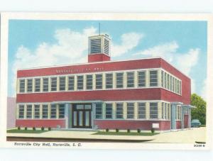 1950's CITY HALL Hartsville South Carolina SC E5510@