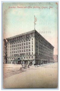 1911 Brandeis Theatre Office Building Omaha Nebraska NE Antique Vintage Postcard 