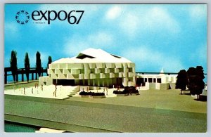 Israel Pavilion, Expo 67, Montreal Quebec Canada, Vintage Chrome Postcard