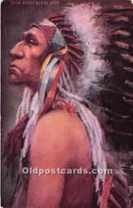 Chief Black Bird Indian Postcard