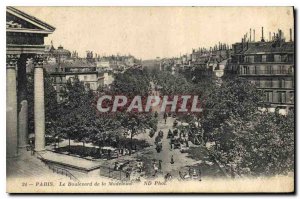 Postcard Old Paris Boulevard de la Madeleine