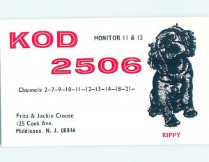 Pre-1980 RADIO CARD - CB HAM OR QSL Middlesex New Jersey NJ AH0556