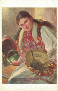 Croatia Traditional Clothing Joso Buzan Vintage Postcard 07.49