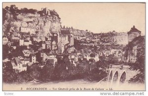 ROCAMADOUR, Vue Generale prise de la Route de Cahors, Midi-Pyrenees, France, ...