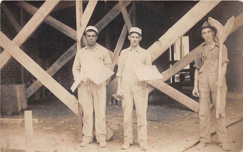 J30/ Bellevue Ohio RPPC Postcard c1910 Occupational Mason Melzer Tate 10