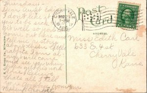 Baptist Church Cherryvale Kans. Kansas Vintage Postcard Standard View Card 