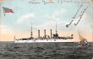 USS Brooklyn Military Battleship 1907 