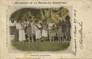 argentina, PATAGONIA, Indios, Group of Indians (1902) Postcard