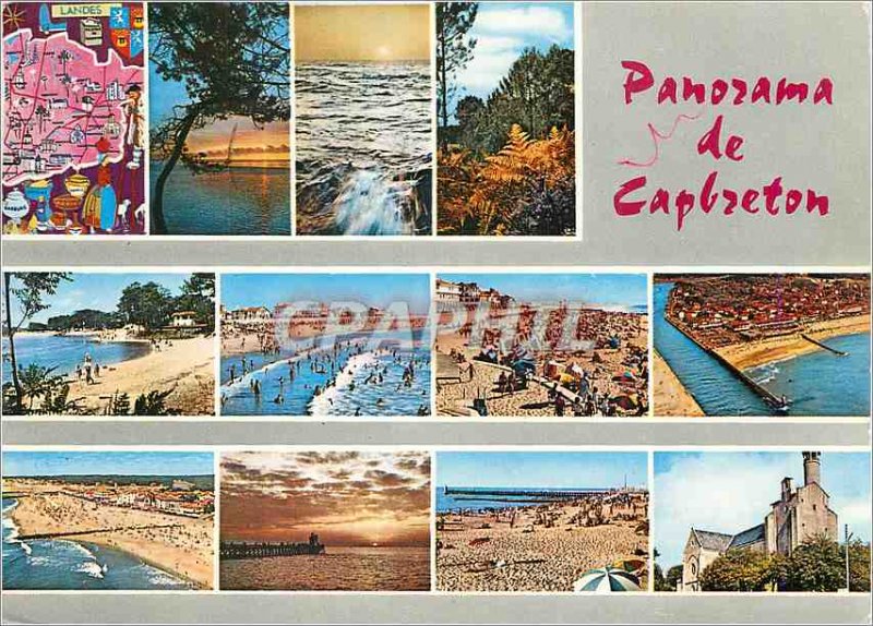 Modern Postcard Panorama Cape Breton (Landes)