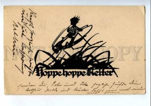 215897 FAIRY Elf GRASSHOPPER by SCHWINDT Vintage SILHOUETTE PC