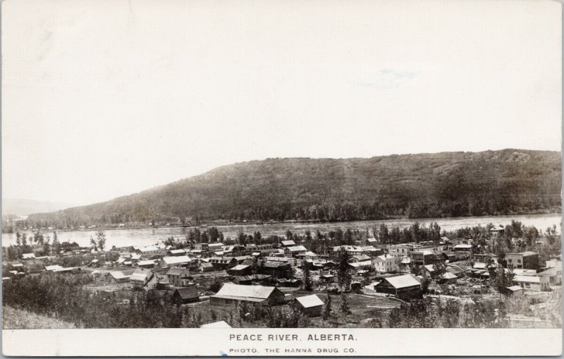 Peace River Alberta Hanna Drug Co Real Photo Postcard G85