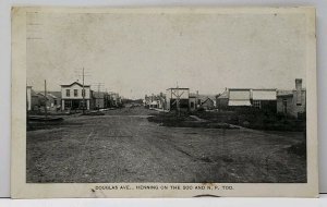 HENNING Minn. Douglas Ave., Henning on the SOO & N. P. TOO Railroad Postcard D10