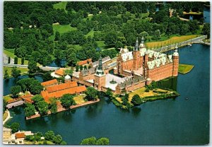 Postcard - Aerial view of Frederiksborg Castle - Hillerød, Denmark