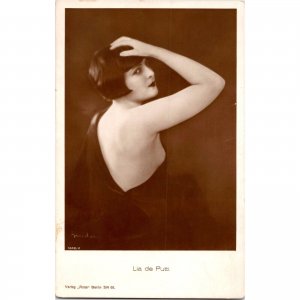 LIA DE PUTTI - Early Film Actress - Movie Star - RPPC Real Photo Postcard