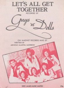 Lets All Get Together Guys n Dolls 1970s Sheet Music