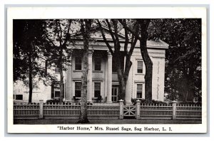 Harbor House Mrs Russel Sage Home Sag Harbor Long Island NY UNP WB Postcard V17