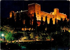 Greece Beautiful Rhodes The Palace Of The Knights At Night