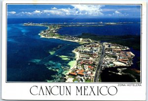 M-49906 An Aerial view of the hotel zone Greetings from Cancún Mexico