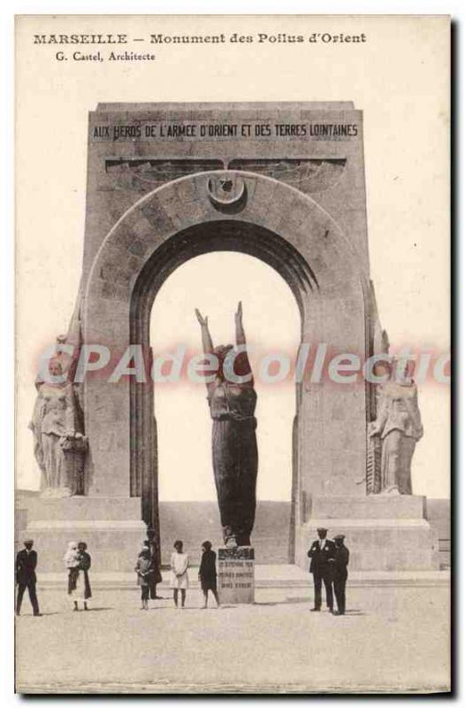 Old Postcard Marseille Monument Hairy Oriental
