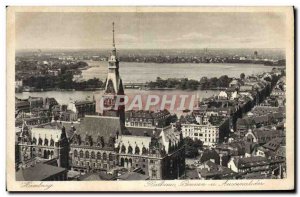 Old Postcard Hamburg Rathaus