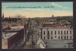 Milwaukee Street Looking West,Janesville,WI Postcard