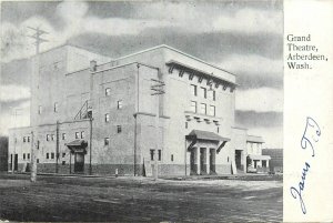 1907 Aberdeen Washington Grand Theater occupation undivided Postcard 25-12087