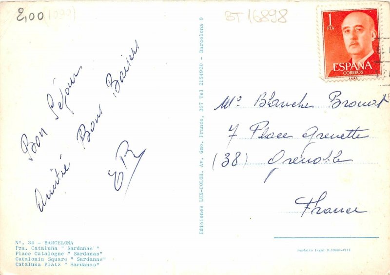 BT16898 Barcelona plaza cataluna sardanas spain