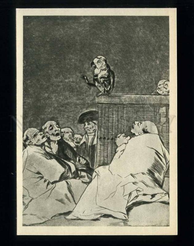 209303 SPAIN Goya What gold mouth parrot anti-church satire ...