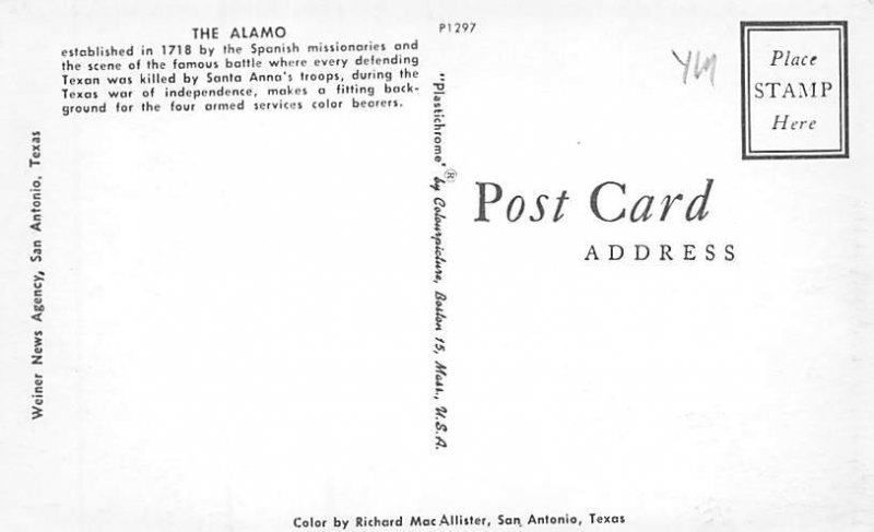 The Alamo - San Antonio, Texas TX