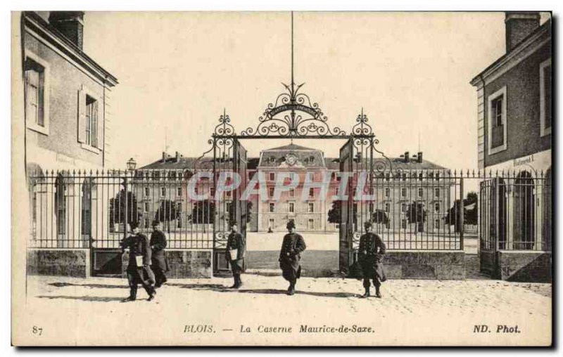 Old Postcard Blois The Mauritius Army barracks Saze