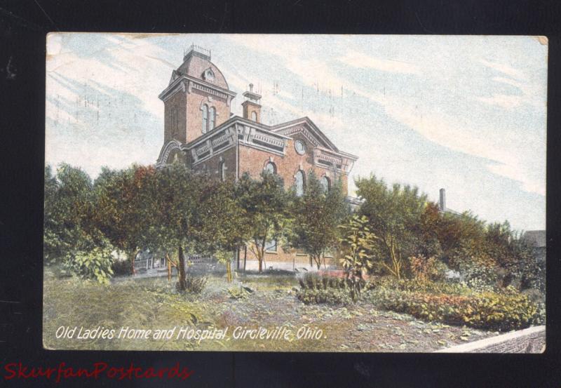 CIRCLEVILLE OHIO OLD LADIES HOME & HOSPITAL ANTIQUE VINTAGE POSTCARD