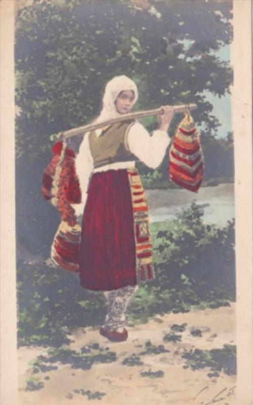 Serbia Local Woman In Typical Costume