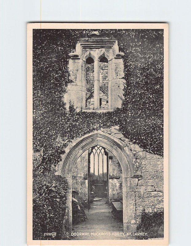 Postcard Doorway Muckross Abbey Killarney Ireland