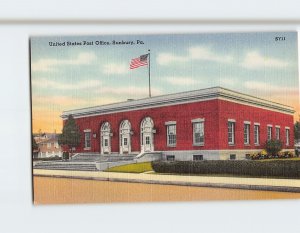 Postcard United States Post Office Sunbury Pennsylvania USA