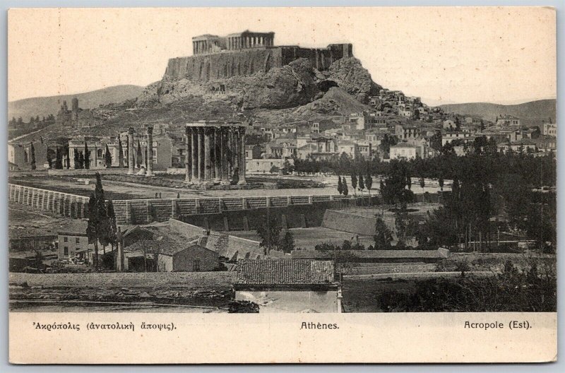 Vtg Athens Greece Acropole Athenes Acropolis Ruins 1910s View Postcard