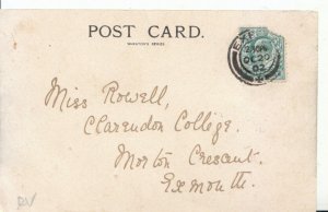 Genealogy Postcard -Rowell, Clarendon College, Morton Cres, Exmouth, Devon 3187A
