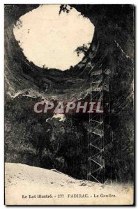 Old Postcard Cave Caves Padirac The gulf