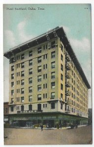 Dallas, Texas, Vintage Postcard View of The Hotel Southland