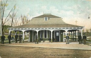 Postcard Maine Togus Electric Station Trolley C-1910 Leighton 23-6863