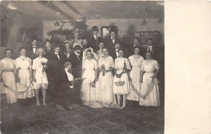 H10/ Interesting RPPC Postcard c1910 All-Female Wedding Drag 18